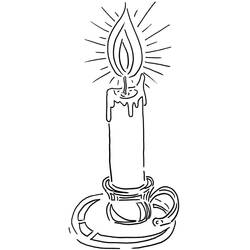 Dibujo para colorear: Vela de Navidad (Fiestas y Celebraciones) #199574 - Dibujos para Colorear e Imprimir Gratis