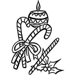 Dibujo para colorear: Vela de Navidad (Fiestas y Celebraciones) #199576 - Dibujos para Colorear e Imprimir Gratis