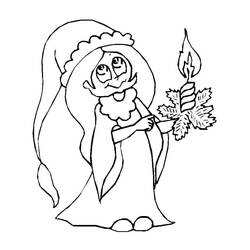 Dibujo para colorear: Vela de Navidad (Fiestas y Celebraciones) #199579 - Dibujos para Colorear e Imprimir Gratis