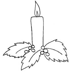 Dibujo para colorear: Vela de Navidad (Fiestas y Celebraciones) #199580 - Dibujos para Colorear e Imprimir Gratis