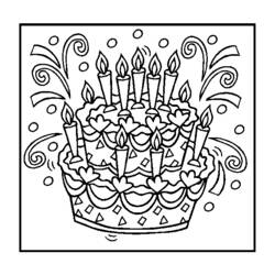 Dibujo para colorear: Aniversario (Fiestas y ocasiones especiales) #57087 - Dibujos para Colorear e Imprimir Gratis