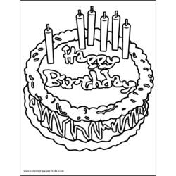 Dibujo para colorear: Aniversario (Fiestas y ocasiones especiales) #57129 - Dibujos para Colorear e Imprimir Gratis