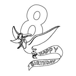 Dibujo para colorear: Aniversario (Fiestas y ocasiones especiales) #57205 - Dibujos para Colorear e Imprimir Gratis