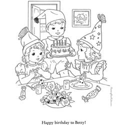 Dibujo para colorear: Aniversario (Fiestas y ocasiones especiales) #57335 - Dibujos para Colorear e Imprimir Gratis