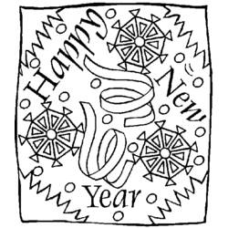Dibujo para colorear: Año nuevo (Fiestas y ocasiones especiales) #60755 - Dibujos para colorear