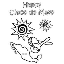 Dibujo para colorear: Cinco de Mayo (Fiestas y ocasiones especiales) #59979 - Dibujos para colorear