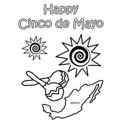 Dibujo para colorear: Cinco de Mayo (Fiestas y ocasiones especiales) #60010 - Dibujos para colorear