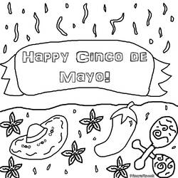 Dibujo para colorear: Cinco de Mayo (Fiestas y ocasiones especiales) #60067 - Dibujos para colorear