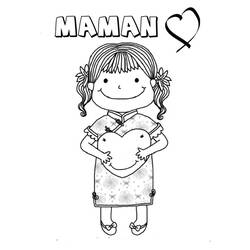 Dibujo para colorear: Día de la Madre (Fiestas y ocasiones especiales) #129798 - Dibujos para Colorear e Imprimir Gratis