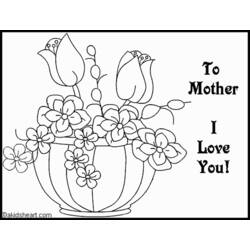 Dibujo para colorear: Día de la Madre (Fiestas y ocasiones especiales) #129821 - Dibujos para Colorear e Imprimir Gratis