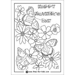 Dibujo para colorear: Día de la Madre (Fiestas y ocasiones especiales) #129880 - Dibujos para colorear