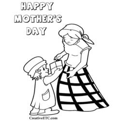 Dibujo para colorear: Día de la Madre (Fiestas y ocasiones especiales) #129903 - Dibujos para Colorear e Imprimir Gratis