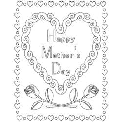 Dibujo para colorear: Día de la Madre (Fiestas y ocasiones especiales) #129926 - Dibujos para Colorear e Imprimir Gratis