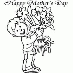 Dibujo para colorear: Día de la Madre (Fiestas y ocasiones especiales) #129979 - Dibujos para Colorear e Imprimir Gratis