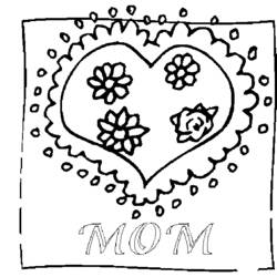 Dibujo para colorear: Día de la Madre (Fiestas y ocasiones especiales) #130019 - Dibujos para Colorear e Imprimir Gratis