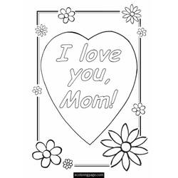 Dibujo para colorear: Día de la Madre (Fiestas y ocasiones especiales) #130020 - Dibujos para colorear