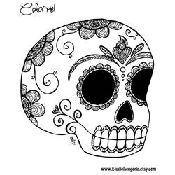 Dibujo para colorear: Día de los Muertos (Fiestas y ocasiones especiales) #60149 - Dibujos para colorear