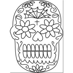 Dibujo para colorear: Día de los Muertos (Fiestas y ocasiones especiales) #60154 - Dibujos para colorear