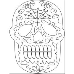 Dibujo para colorear: Día de los Muertos (Fiestas y ocasiones especiales) #60207 - Dibujos para colorear