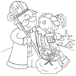 Dibujo para colorear: Día de San Nicolás (Fiestas y ocasiones especiales) #59221 - Dibujos para Colorear e Imprimir Gratis