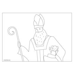 Dibujo para colorear: Día de San Nicolás (Fiestas y ocasiones especiales) #59315 - Dibujos para Colorear e Imprimir Gratis
