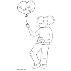 Dibujo para colorear: Día de San Valentín (Fiestas y ocasiones especiales) #54031 - Dibujos para Colorear e Imprimir Gratis