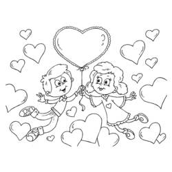 Dibujo para colorear: Día de San Valentín (Fiestas y ocasiones especiales) #54042 - Dibujos para colorear