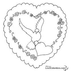 Dibujo para colorear: Día de San Valentín (Fiestas y ocasiones especiales) #54115 - Dibujos para Colorear e Imprimir Gratis