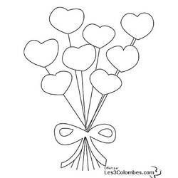 Dibujo para colorear: Día de San Valentín (Fiestas y ocasiones especiales) #54188 - Dibujos para Colorear e Imprimir Gratis