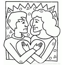 Dibujo para colorear: Día de San Valentín (Fiestas y ocasiones especiales) #54210 - Dibujos para Colorear e Imprimir Gratis
