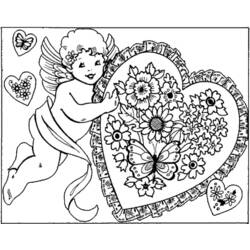 Dibujo para colorear: Día de San Valentín (Fiestas y ocasiones especiales) #54303 - Dibujos para Colorear e Imprimir Gratis