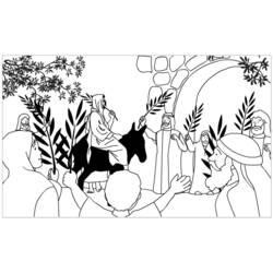Dibujo para colorear: Domingo de ramos (Fiestas y ocasiones especiales) #60321 - Dibujos para colorear
