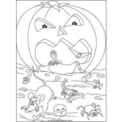 Dibujo para colorear: Halloween (Fiestas y ocasiones especiales) #55295 - Dibujos para Colorear e Imprimir Gratis