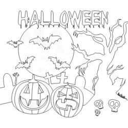 Dibujo para colorear: Halloween (Fiestas y ocasiones especiales) #55371 - Dibujos para colorear