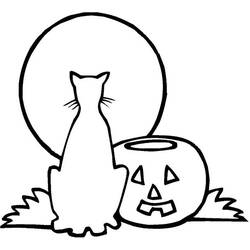 Dibujo para colorear: Halloween (Fiestas y ocasiones especiales) #55376 - Dibujos para Colorear e Imprimir Gratis