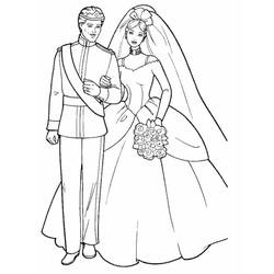 Dibujo para colorear: Matrimonio (Fiestas y ocasiones especiales) #55946 - Dibujos para colorear