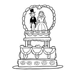 Dibujo para colorear: Matrimonio (Fiestas y ocasiones especiales) #55955 - Dibujos para colorear