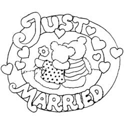 Dibujo para colorear: Matrimonio (Fiestas y ocasiones especiales) #55957 - Dibujos para Colorear e Imprimir Gratis