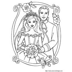 Dibujo para colorear: Matrimonio (Fiestas y ocasiones especiales) #55959 - Dibujos para colorear