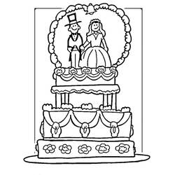 Dibujo para colorear: Matrimonio (Fiestas y ocasiones especiales) #56017 - Dibujos para colorear
