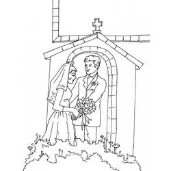 Dibujo para colorear: Matrimonio (Fiestas y ocasiones especiales) #56033 - Dibujos para colorear