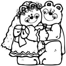 Dibujo para colorear: Matrimonio (Fiestas y ocasiones especiales) #56052 - Dibujos para colorear