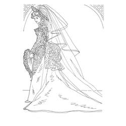 Dibujo para colorear: Matrimonio (Fiestas y ocasiones especiales) #56070 - Dibujos para Colorear e Imprimir Gratis