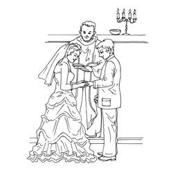 Dibujo para colorear: Matrimonio (Fiestas y ocasiones especiales) #56078 - Dibujos para colorear