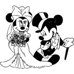 Dibujo para colorear: Matrimonio (Fiestas y ocasiones especiales) #56086 - Dibujos para colorear