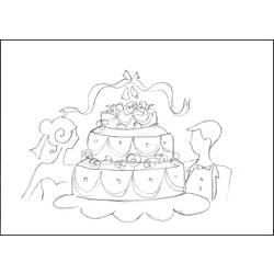 Dibujo para colorear: Matrimonio (Fiestas y ocasiones especiales) #56097 - Dibujos para Colorear e Imprimir Gratis