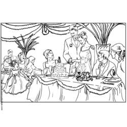 Dibujo para colorear: Matrimonio (Fiestas y ocasiones especiales) #56111 - Dibujos para colorear