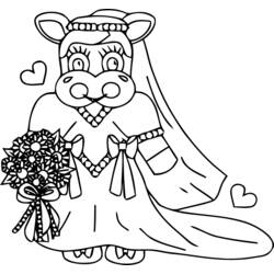 Dibujo para colorear: Matrimonio (Fiestas y ocasiones especiales) #56196 - Dibujos para Colorear e Imprimir Gratis