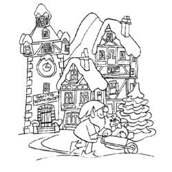 Dibujo para colorear: Navidad (Fiestas y ocasiones especiales) #54779 - Dibujos para Colorear e Imprimir Gratis