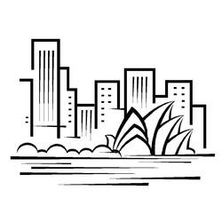 Dibujo para colorear: Australia (Geografía y Lugares) #184063 - Dibujos para Colorear e Imprimir Gratis